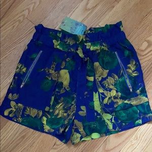 Blue floral shorts